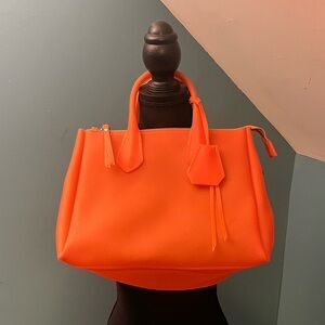 Gianni Chiarini Orange Plastic Y2K Tote Bag
